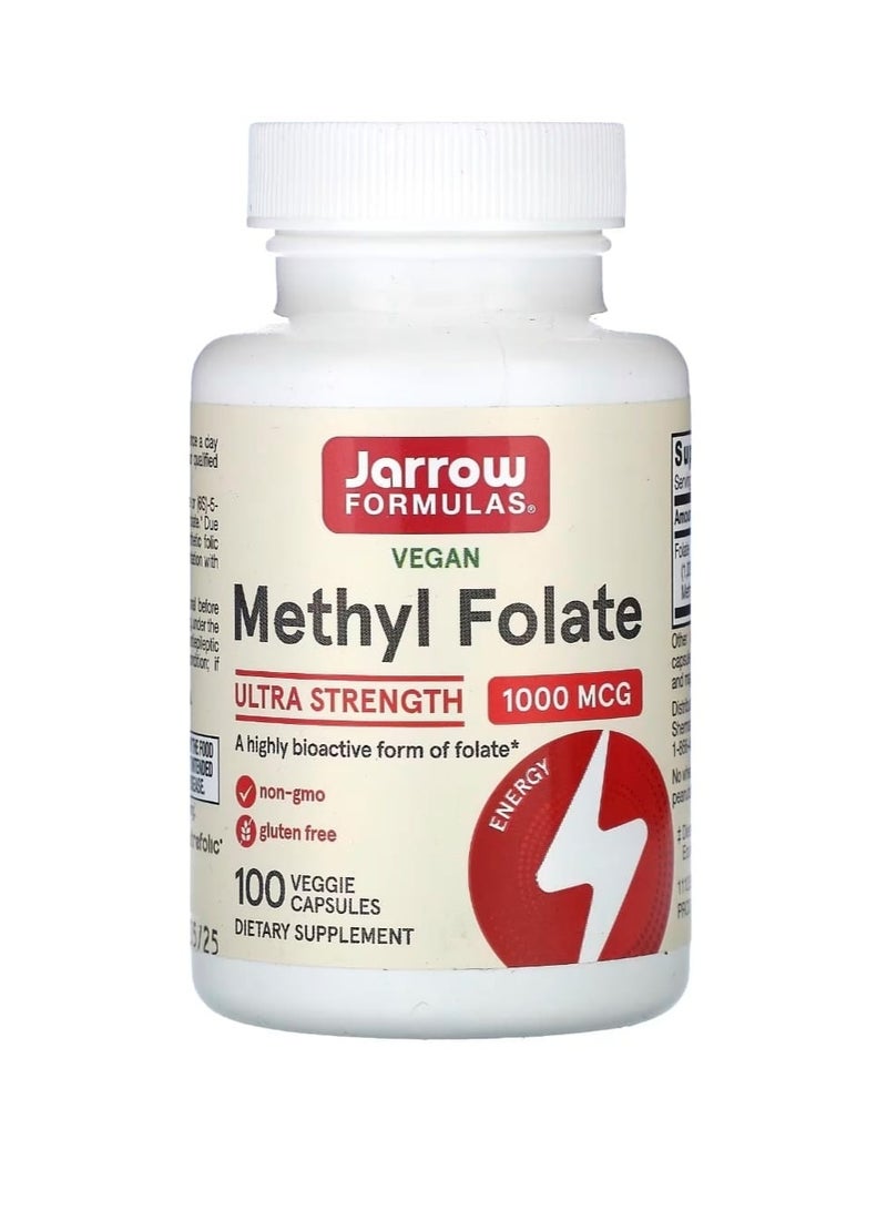 جارو فورملاز ميثيل فولات فائق القوة 1000 ميكروغرام، 100 كبسولة نباتية - Image 1